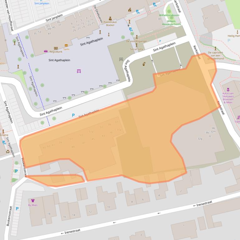 Kaart van postcodegebied 5427AA.