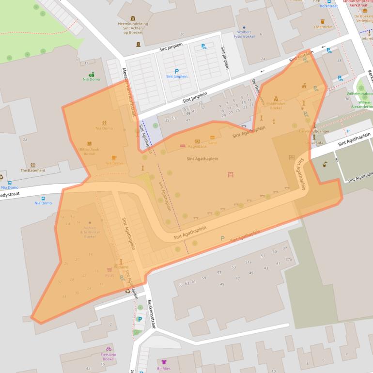 Kaart van postcodegebied 5427AB.