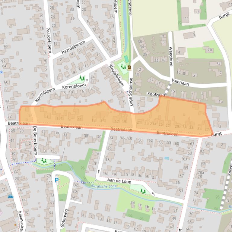 Kaart van postcodegebied 5427AP.