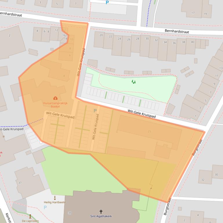 Kaart van postcodegebied 5427AX.