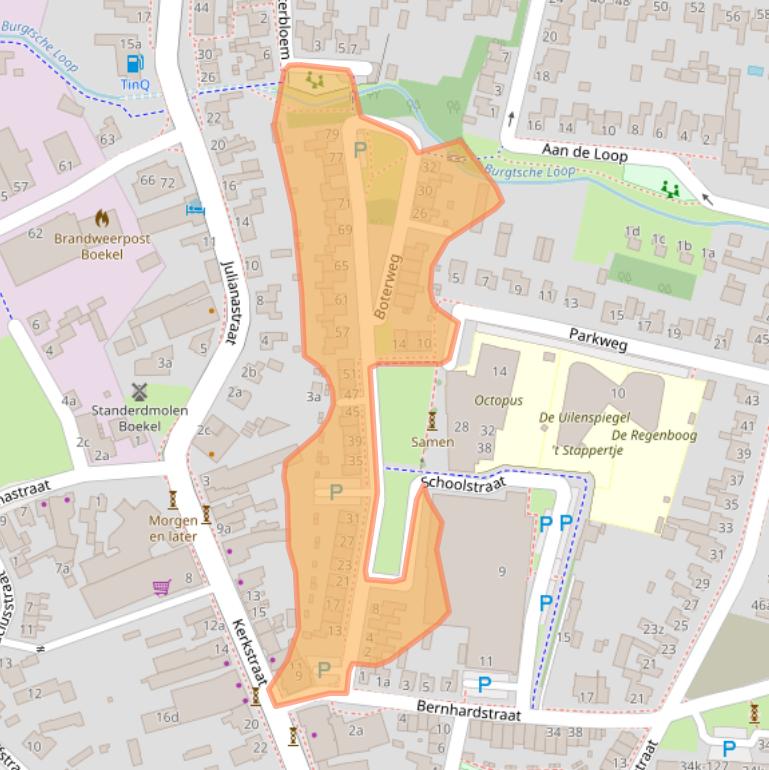 Kaart van postcodegebied 5427AZ.