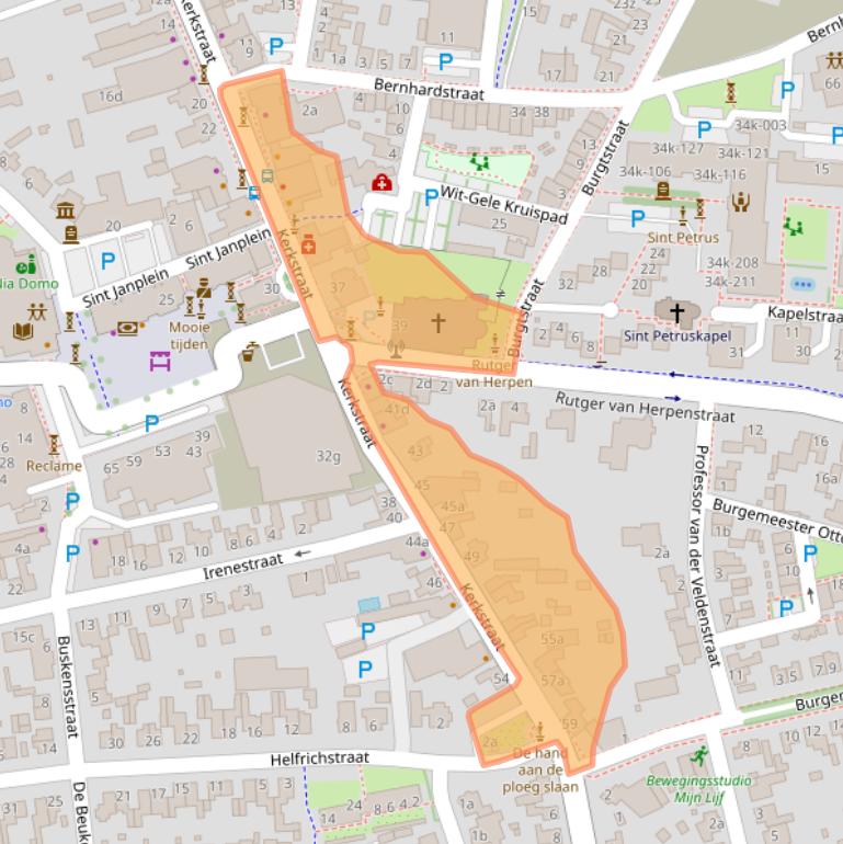 Kaart van postcodegebied 5427BB.
