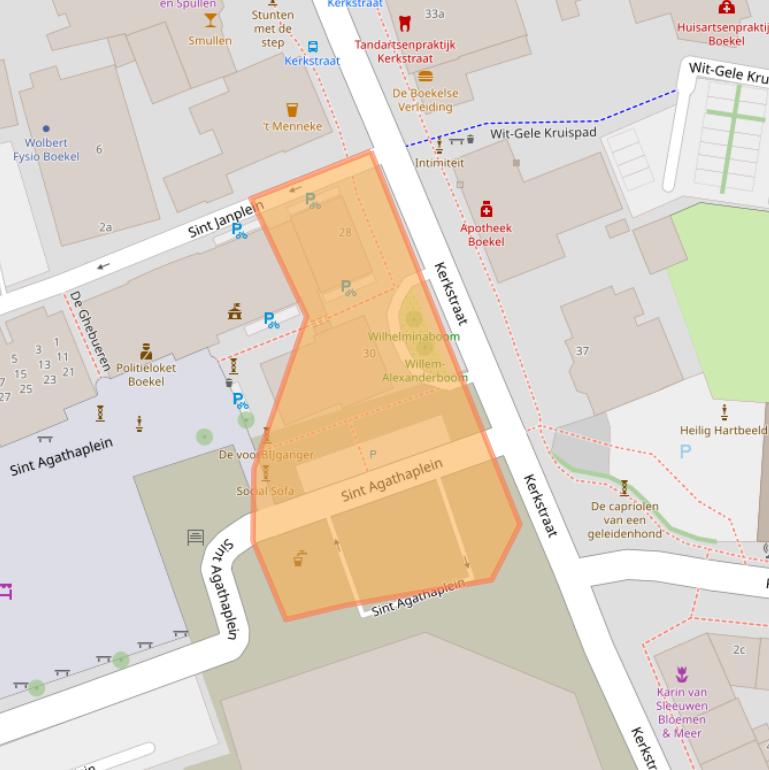 Kaart van postcodegebied 5427BD.