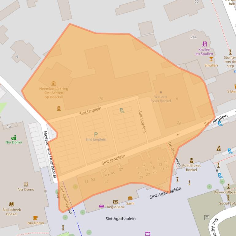 Kaart van postcodegebied 5427BG.