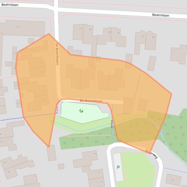 Kaart van postcodegebied 5427BS.