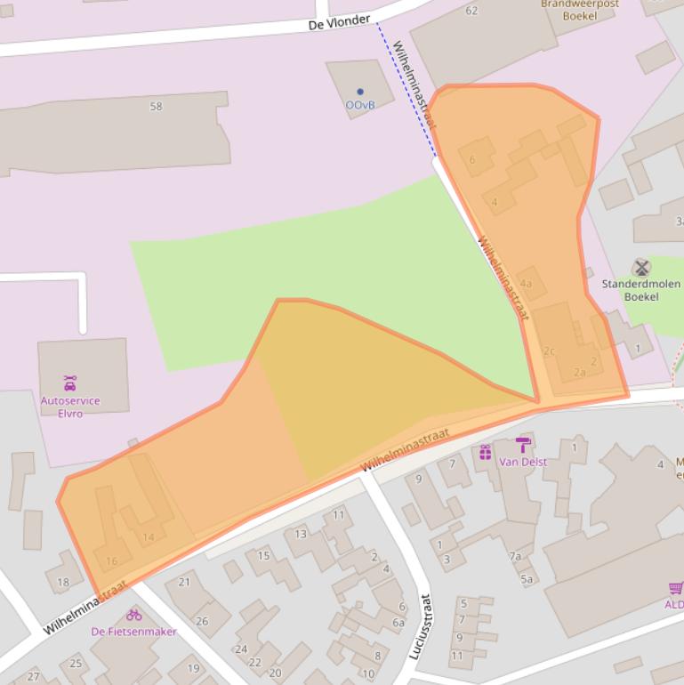 Kaart van postcodegebied 5427CD.