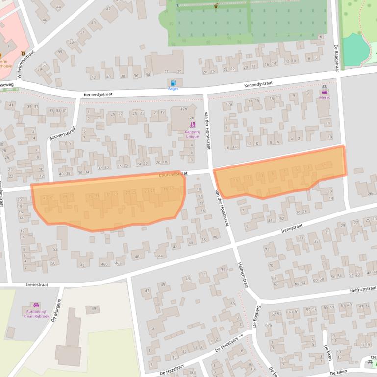 Kaart van postcodegebied 5427CM.