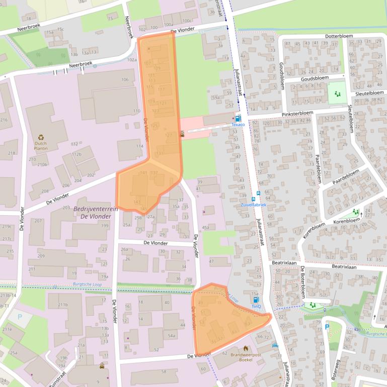 Kaart van postcodegebied 5427DD.