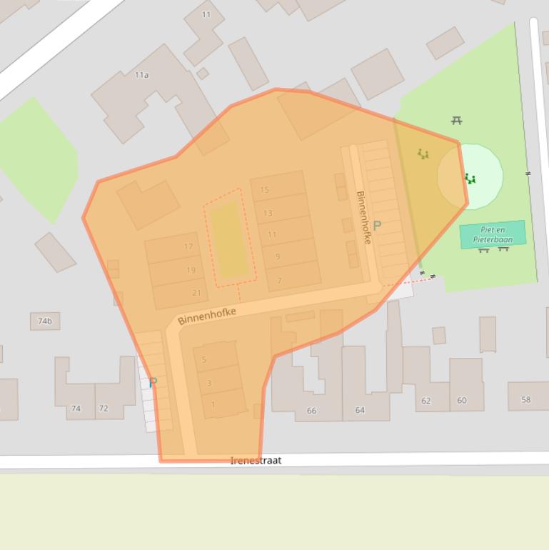 Kaart van postcodegebied 5427DZ.