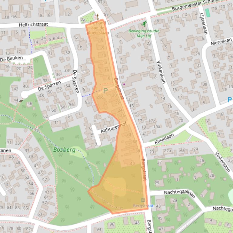 Kaart van postcodegebied 5427EC.