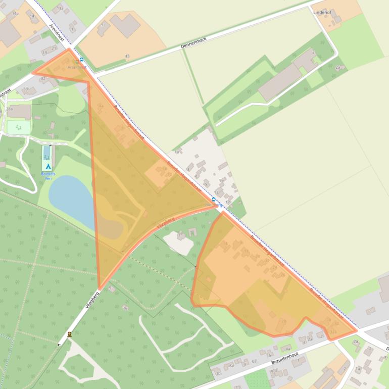 Kaart van postcodegebied 5427EJ.