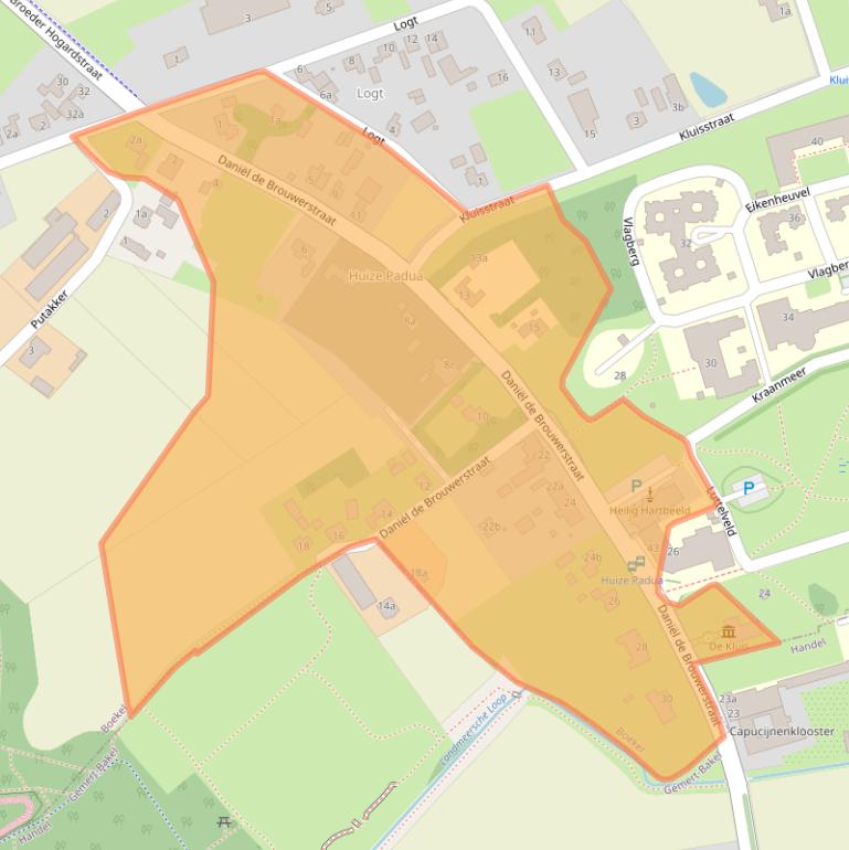 Kaart van postcodegebied 5427EL.
