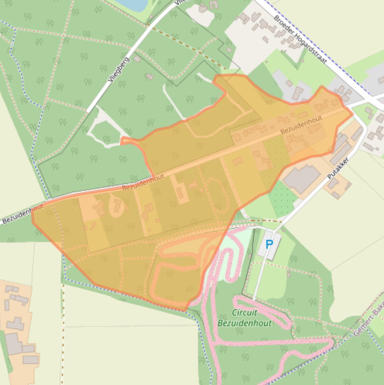 Kaart van postcodegebied 5427ER.
