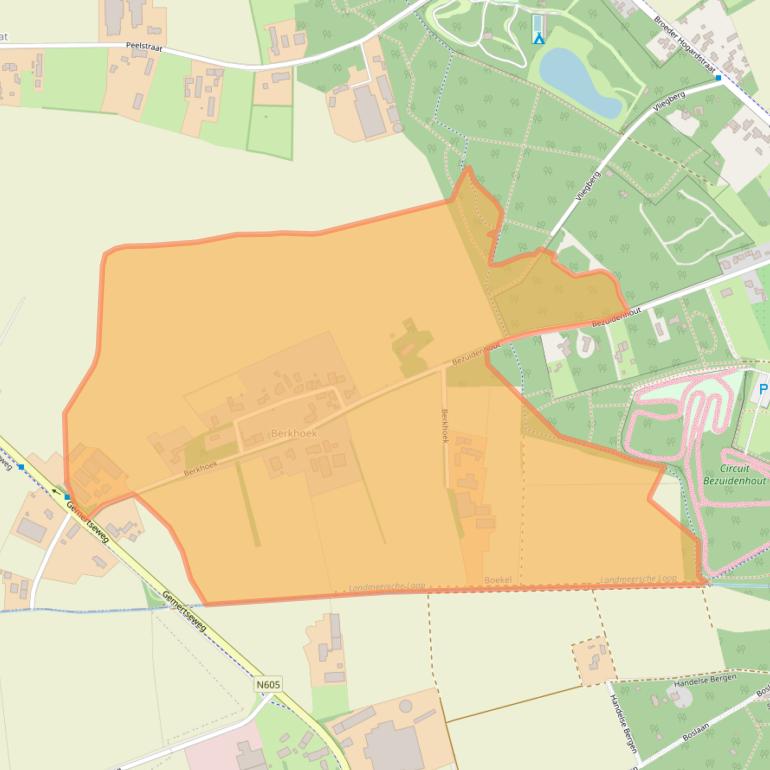 Kaart van postcodegebied 5427ES.