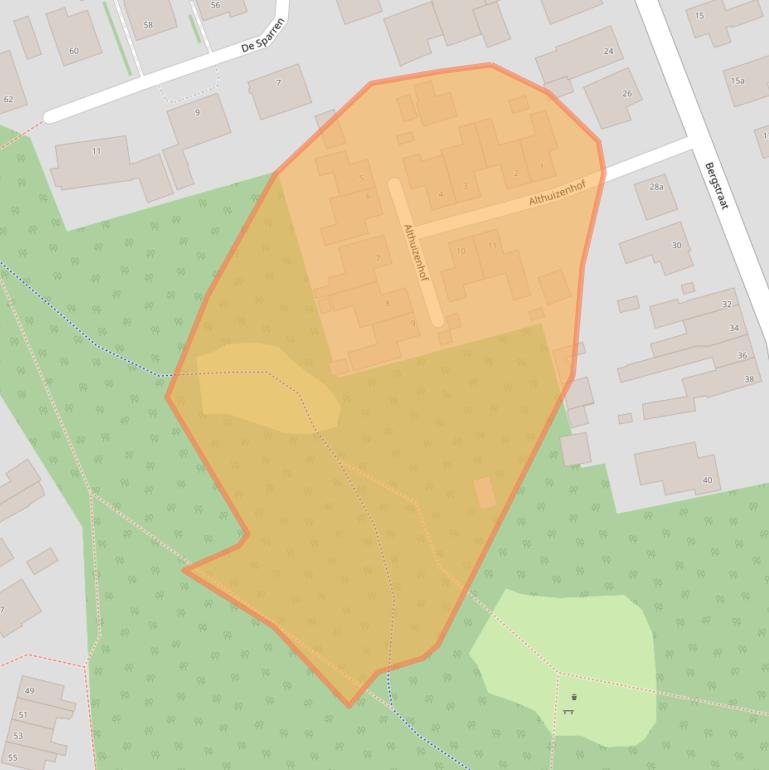Kaart van postcodegebied 5427EX.