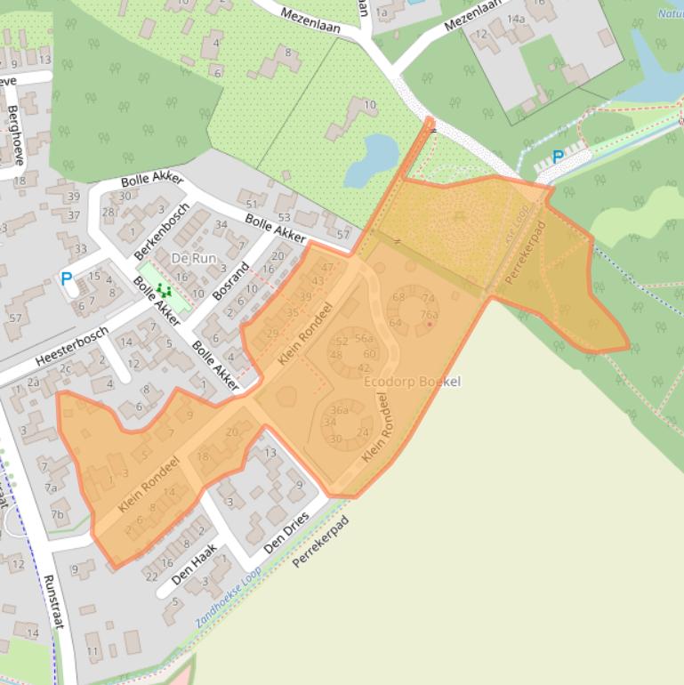 Kaart van postcodegebied 5427GB.