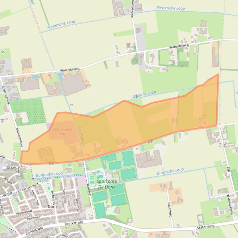 Kaart van postcodegebied 5427HK.