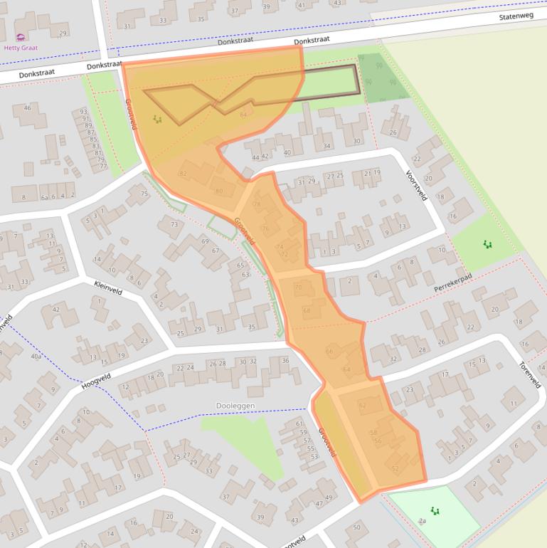 Kaart van postcodegebied 5427JD.