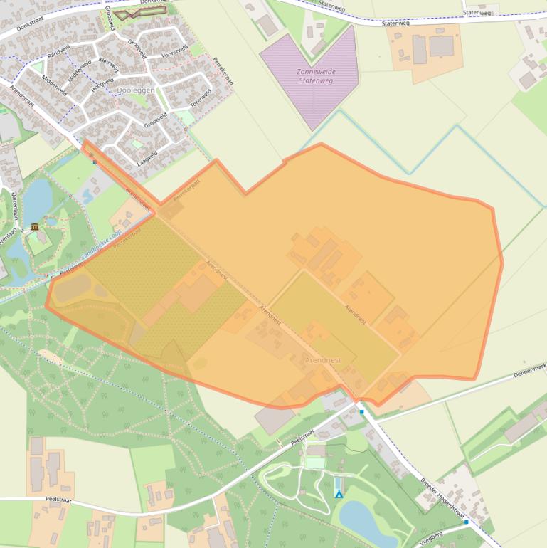 Kaart van postcodegebied 5427LB.