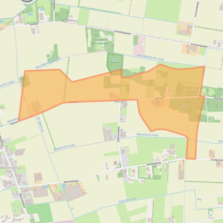 Kaart van postcodegebied 5427LP.