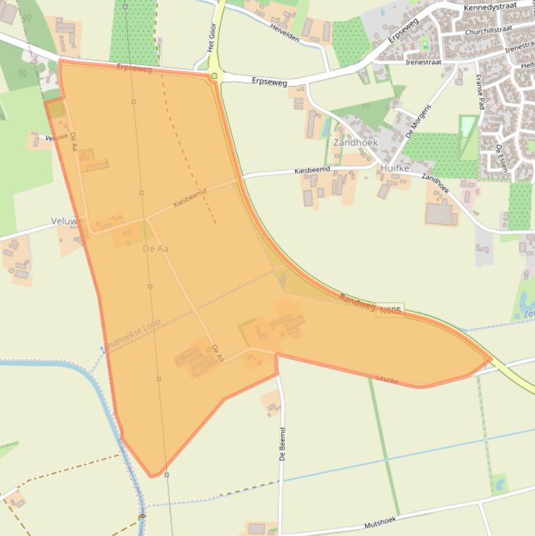 Kaart van postcodegebied 5427PK.
