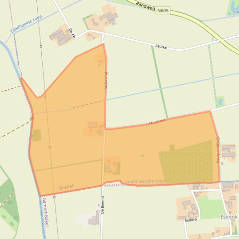 Kaart van postcodegebied 5427PL.