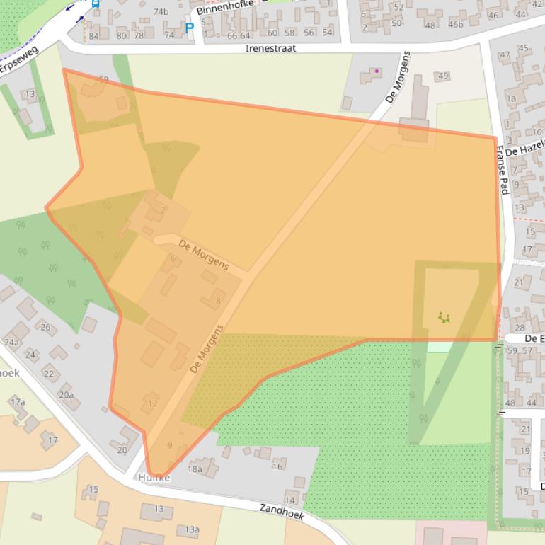 Kaart van postcodegebied 5427PN.