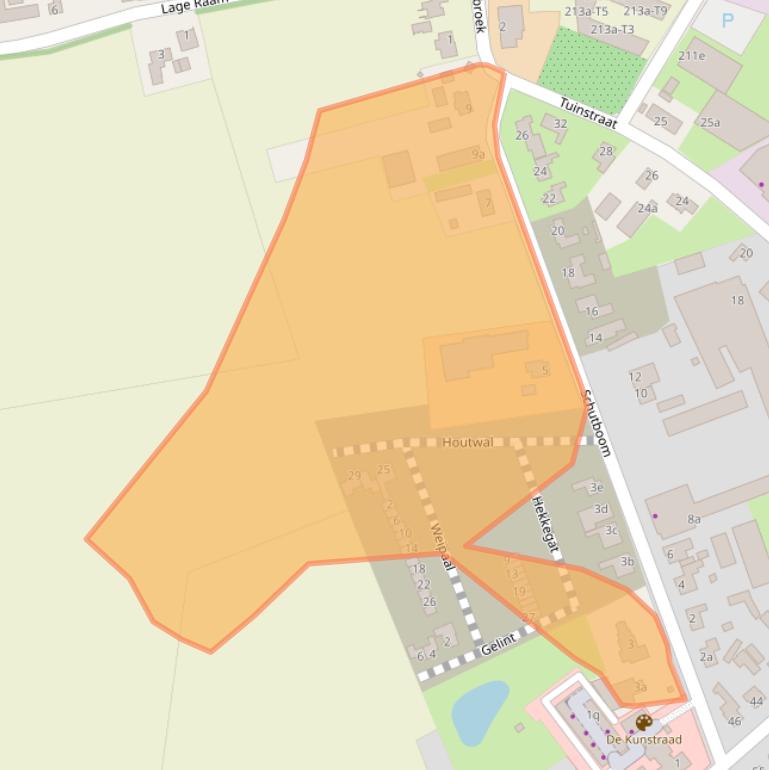 Kaart van postcodegebied 5427PP.