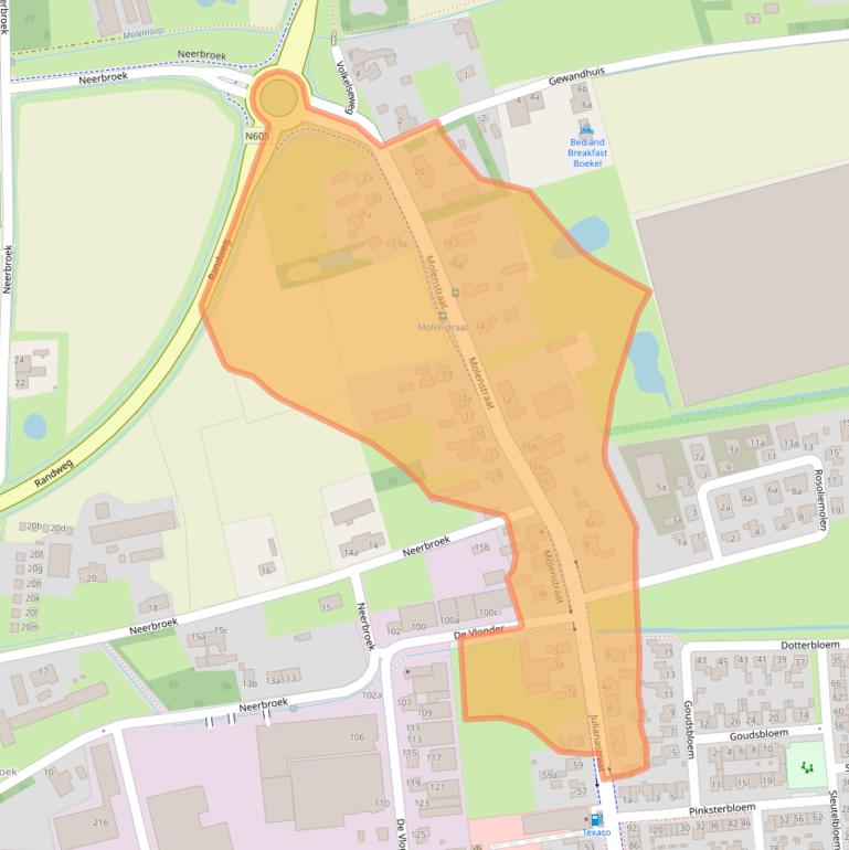 Kaart van postcodegebied 5427PV.