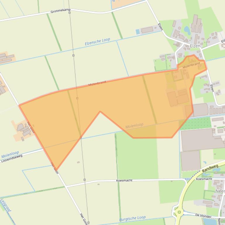 Kaart van postcodegebied 5427RD.