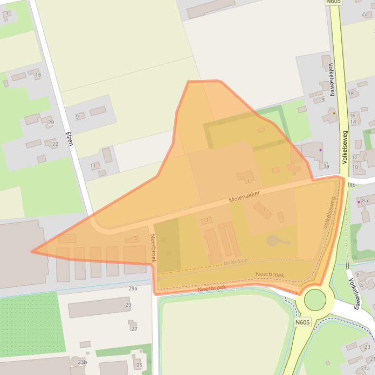 Kaart van postcodegebied 5427RE.