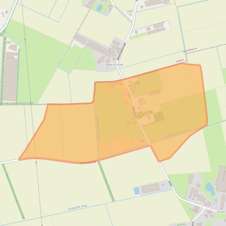 Kaart van postcodegebied 5427RG.