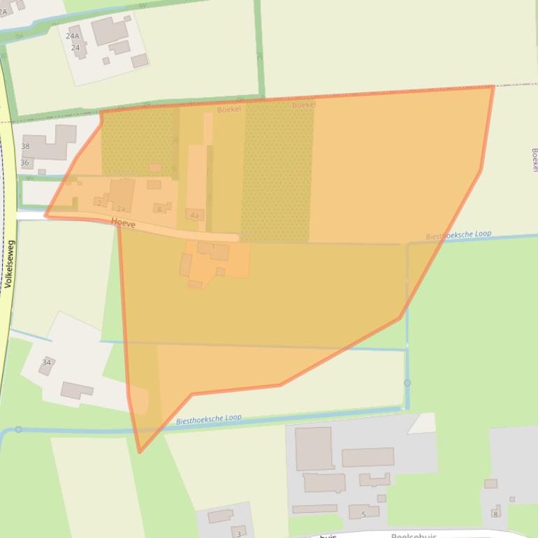 Kaart van postcodegebied 5427RH.