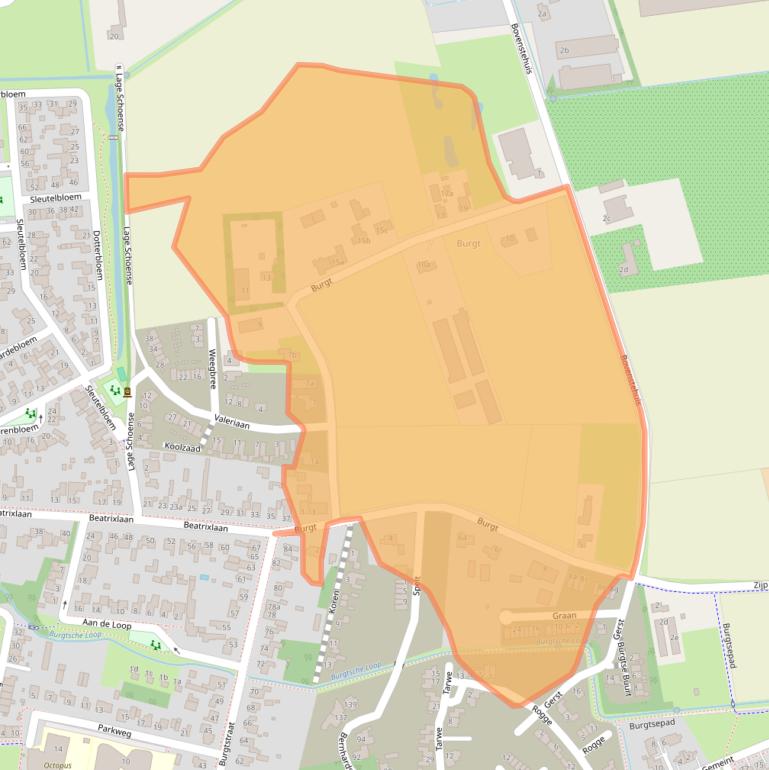 Kaart van postcodegebied 5427RN.