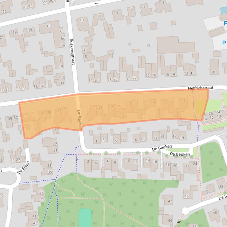 Kaart van postcodegebied 5427SB.