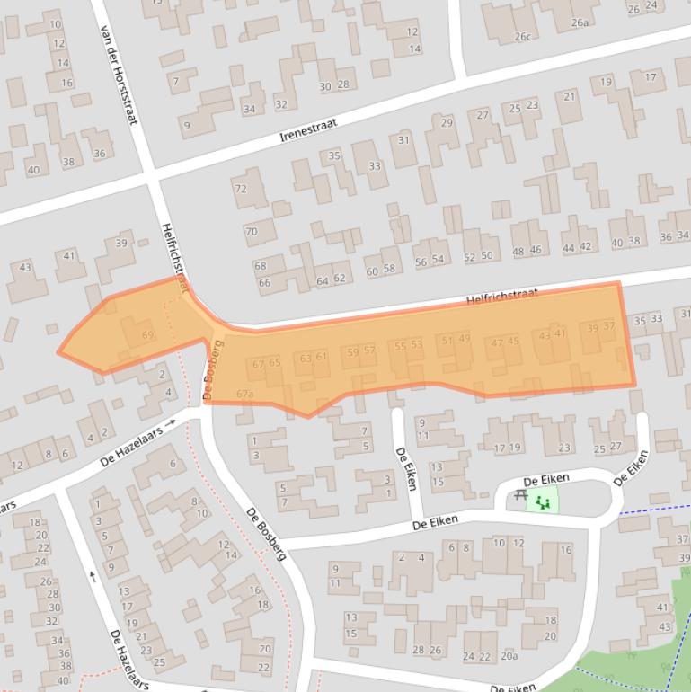 Kaart van postcodegebied 5427SC.