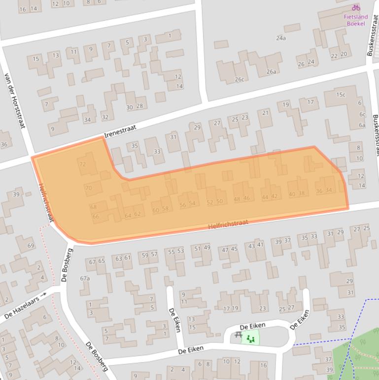 Kaart van postcodegebied 5427SG.
