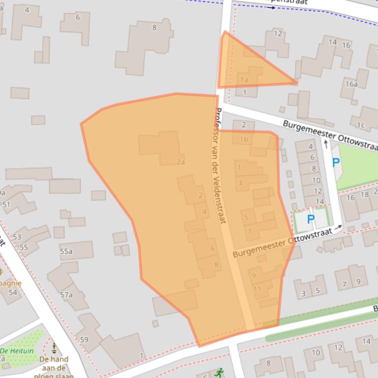 Kaart van postcodegebied 5427ST.