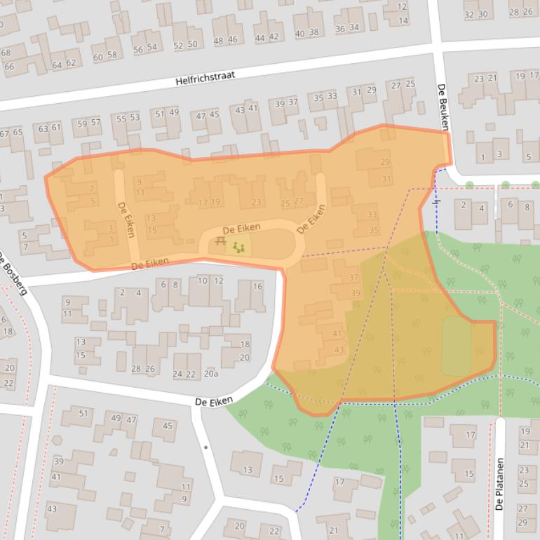 Kaart van postcodegebied 5427SX.