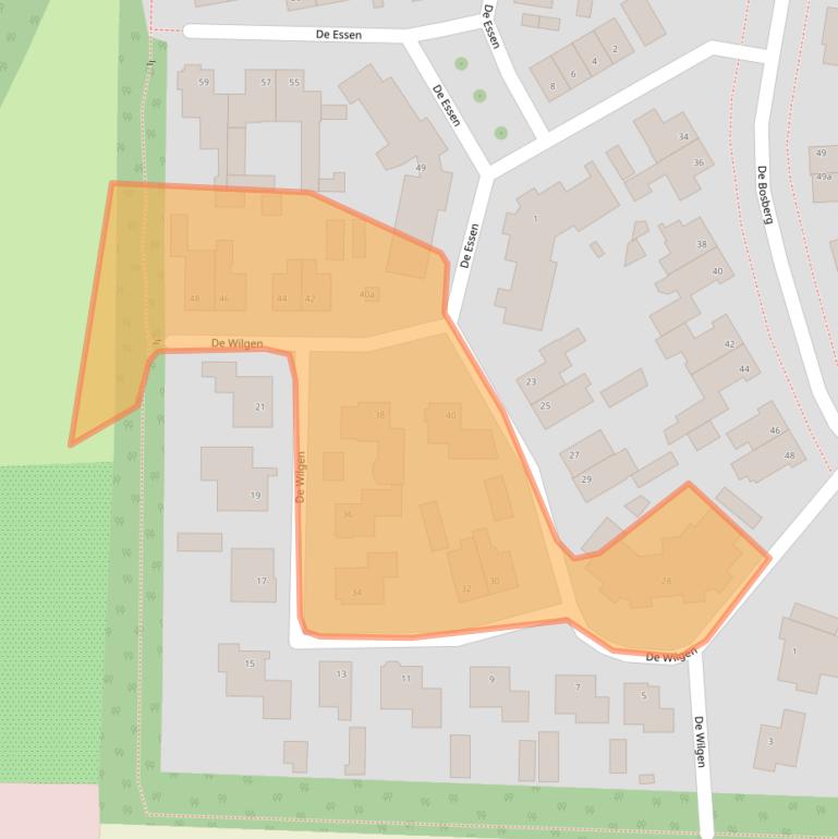 Kaart van postcodegebied 5427TP.