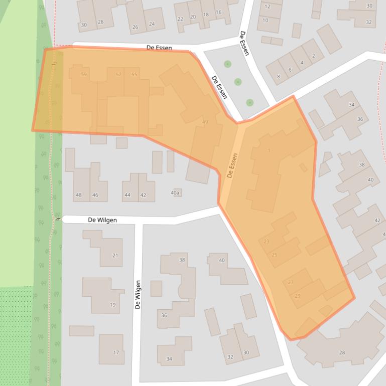 Kaart van postcodegebied 5427TR.
