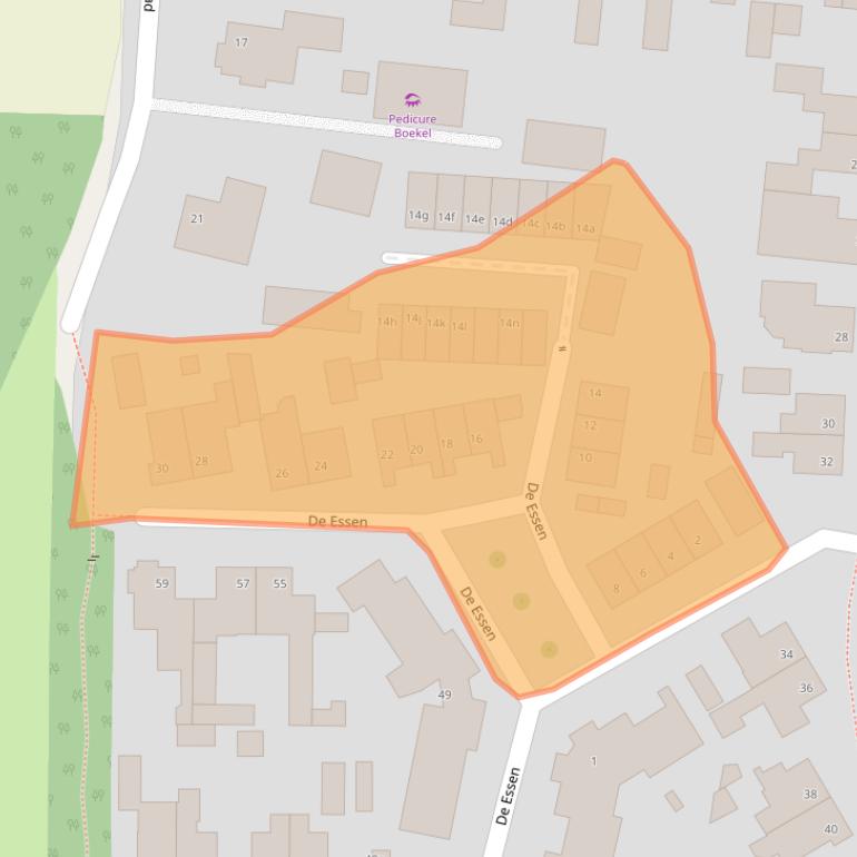 Kaart van postcodegebied 5427TS.