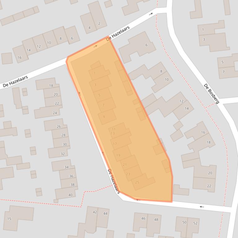 Kaart van postcodegebied 5427TZ.