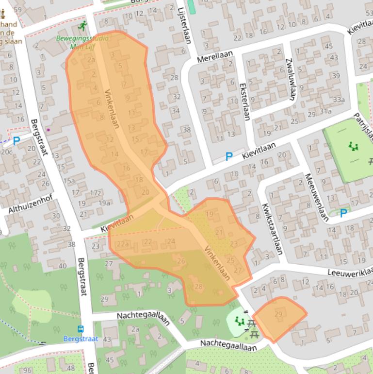 Kaart van postcodegebied 5427VA.
