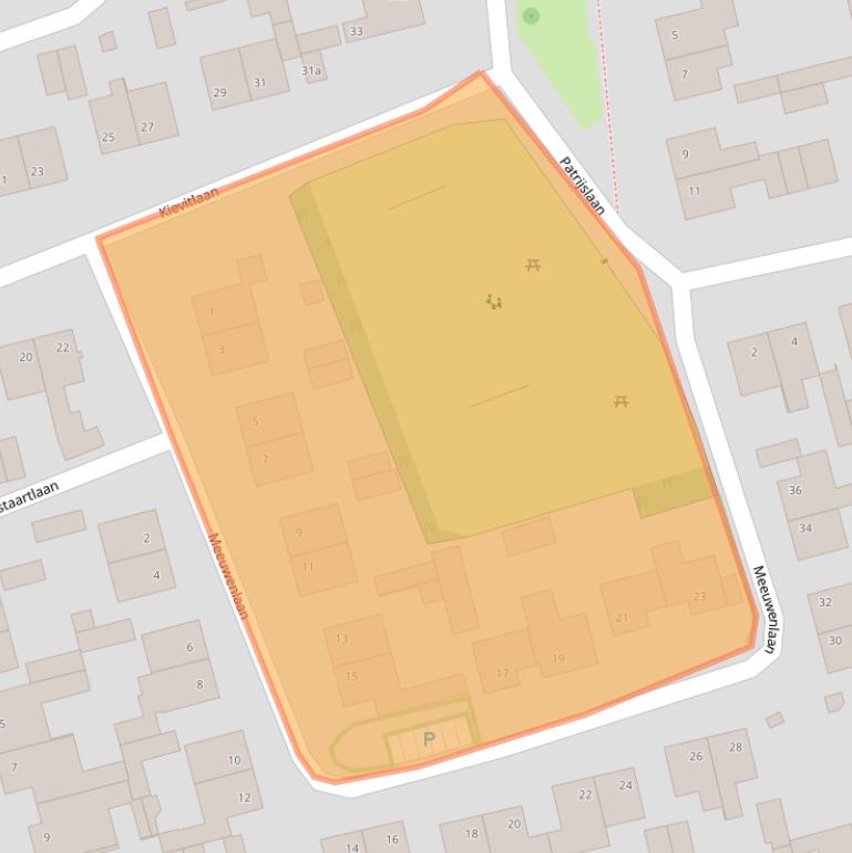 Kaart van postcodegebied 5427VD.