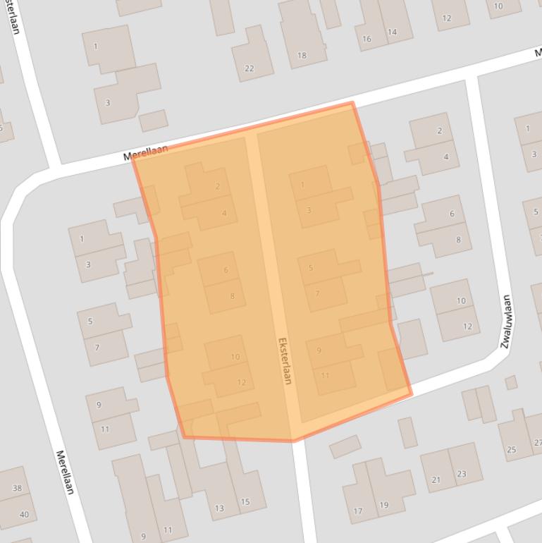 Kaart van postcodegebied 5427VR.