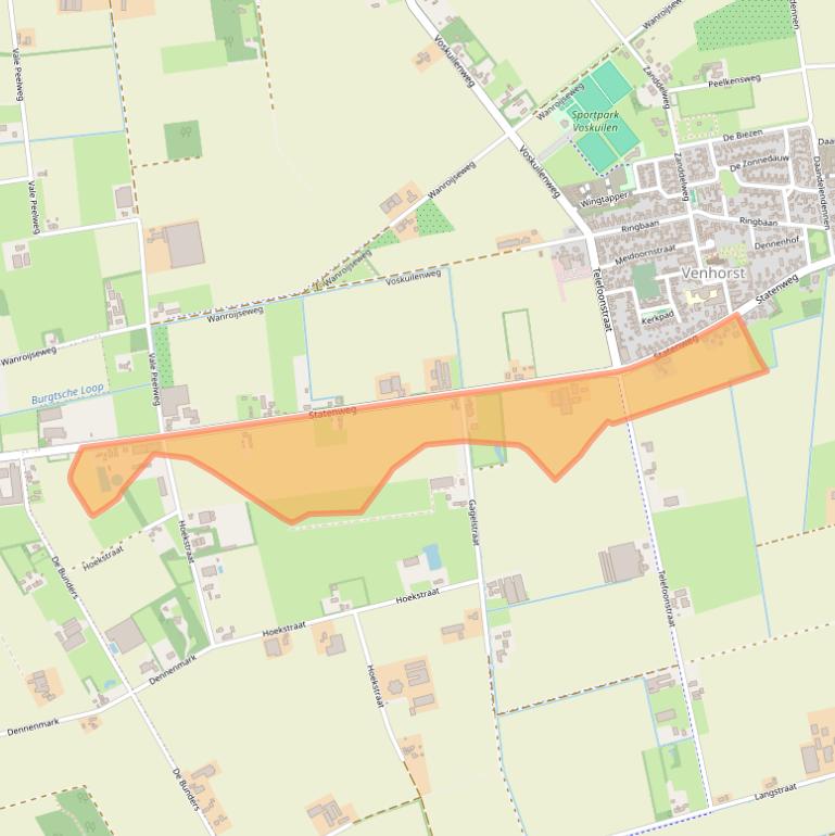 Kaart van postcodegebied 5428GG.