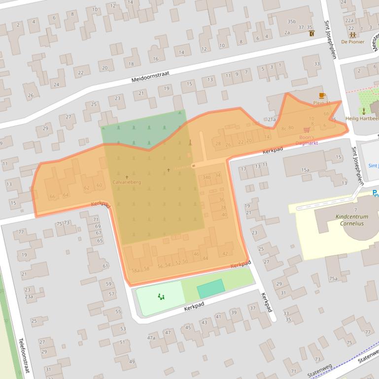 Kaart van postcodegebied 5428GH.