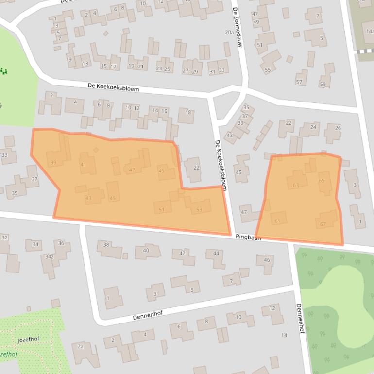 Kaart van postcodegebied 5428GR.