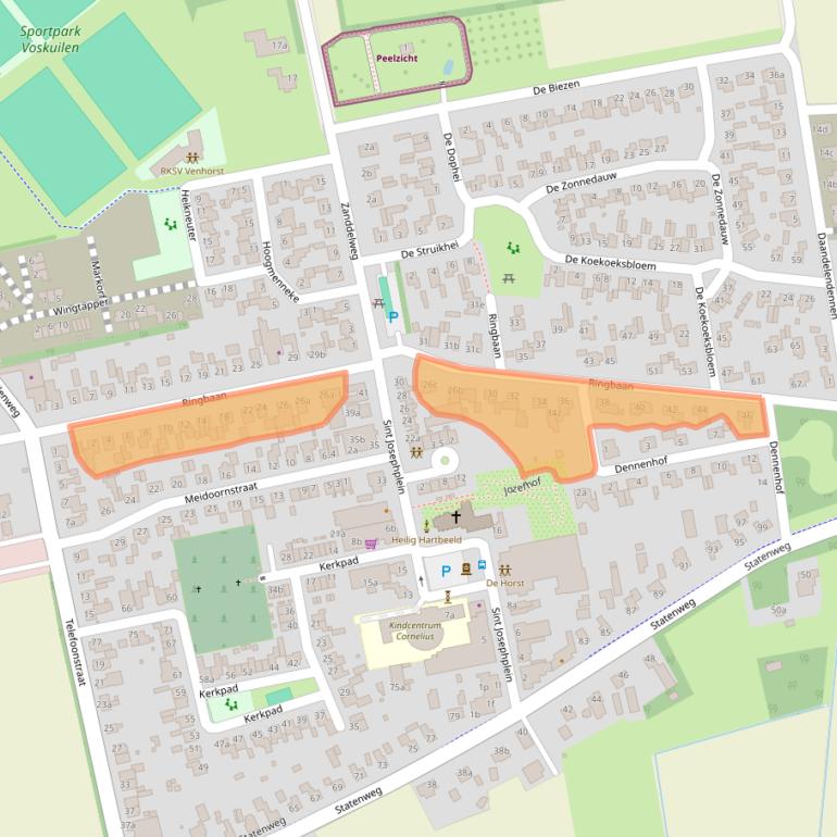Kaart van postcodegebied 5428GS.